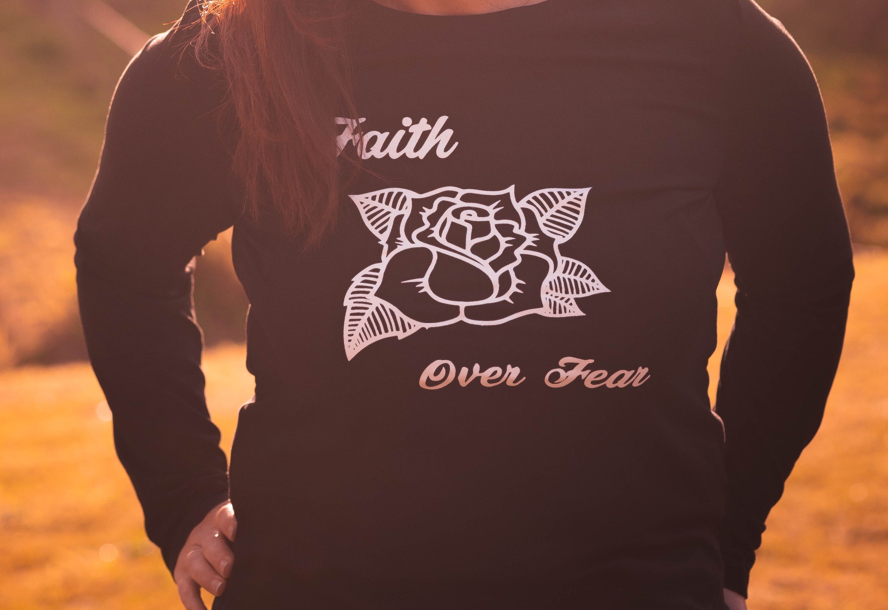 Faith Over Fear Womens Longsleeve