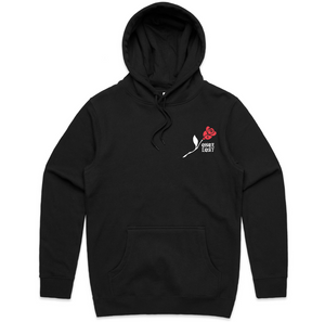 Men's Red Rose F/F Hoodie Black