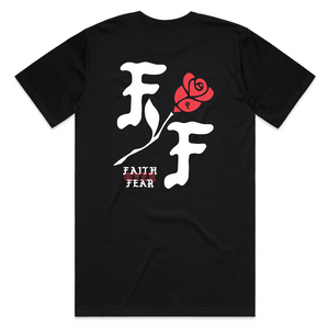 Red Rose F/F Tee Black