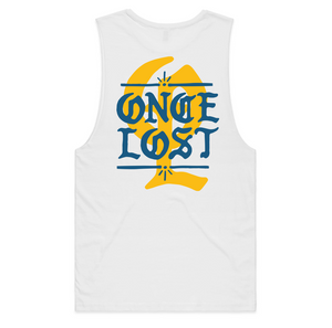 Men's Once Lost Insignia Cut-off Tee White